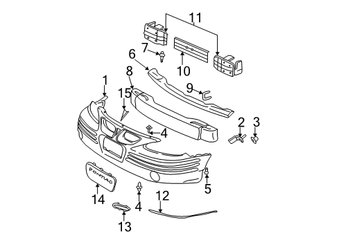 2001 Pontiac Grand Am Front Bumper Diagram