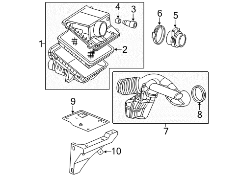 2004 GMC Sierra 2500 Air Intake Diagram