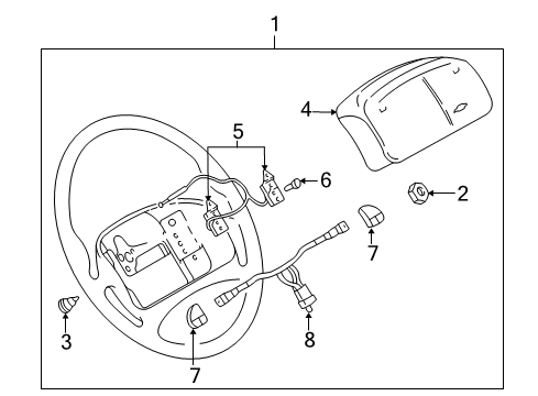 2002 Chevy Impala Steering Column & Wheel Diagram 5 - Thumbnail