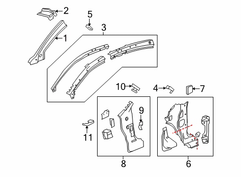 2011 Buick LaCrosse Hinge Pillar Diagram