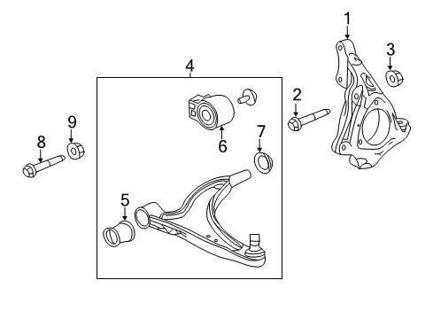 2014 Buick LaCrosse Front Suspension, Control Arm, Stabilizer Bar Diagram 2 - Thumbnail