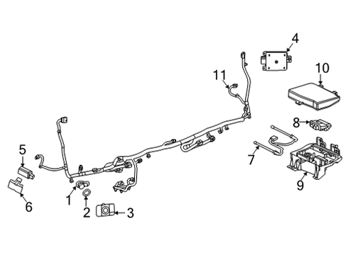 2022 Chevy Trailblazer Harness, Rear Diagram for 42749165
