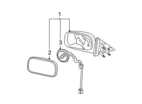 2007 Cadillac DTS Outside Mirrors Diagram