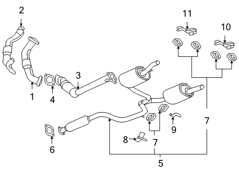 2009 Chevy Impala Converter & Pipe Diagram for 25820197