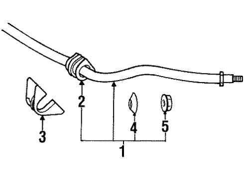 1997 Saturn SL1 Stabilizer Bar Bracket Diagram for 21010346