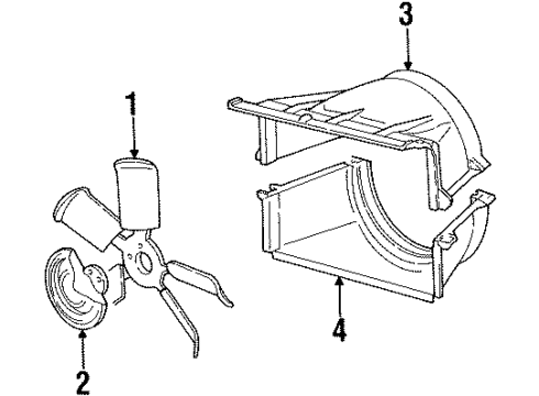 1991 Chevy K3500 Upper Shroud Diagram for 15739591