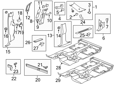 2007 Chevy Silverado 3500 HD Handle Diagram for 22925285