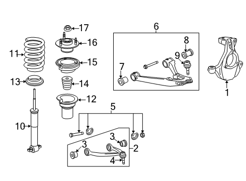 2010 GMC Sierra 1500 Lower Control Arm, Driver Side Diagram for 25997509