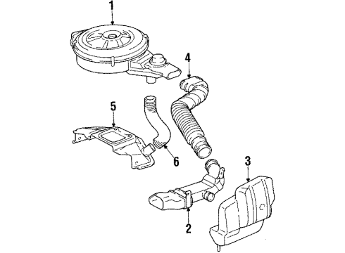 1985 Chevy Nova Hot Air Tube Diagram for 94850378