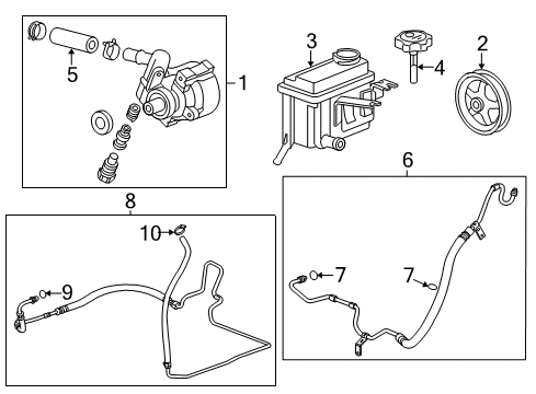 2011 Buick Lucerne Power Steering Pump Diagram for 19433020