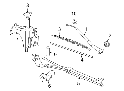 2005 Pontiac Montana Wiper & Washer Components Diagram 2 - Thumbnail