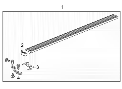 2024 GMC Sierra 3500 HD Step Bar Assembly Diagram for 84388998