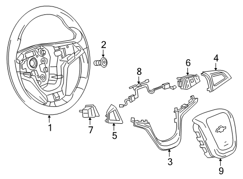 2012 Chevy Caprice Steering Column, Steering Wheel Diagram 4 - Thumbnail