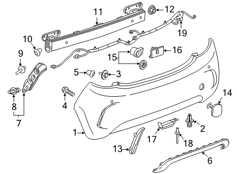 2022 Chevy Spark Bumper & Components - Rear Diagram
