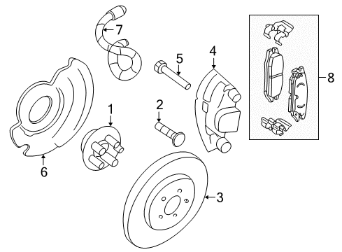 2004 Oldsmobile Alero Front Brakes Diagram