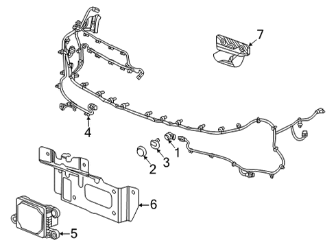 2023 Chevy Suburban Electrical Components - Front Bumper Diagram 2 - Thumbnail