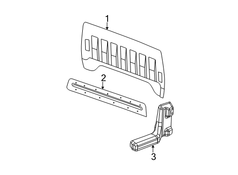 2005 GMC Sierra 1500 HD Back Panel Diagram