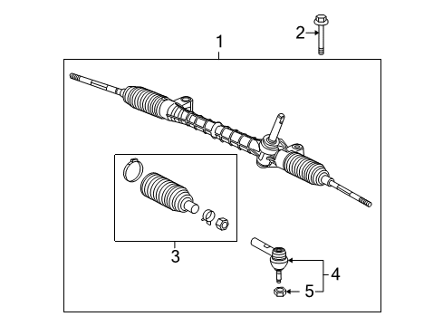 2007 Saturn Ion Tie Rod Boot Diagram for 15225591