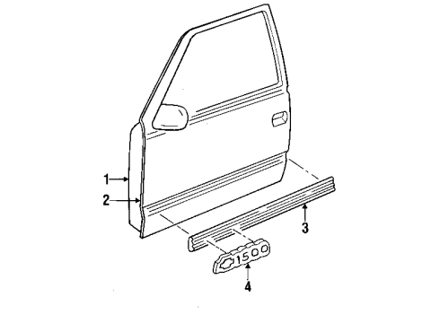1999 GMC Yukon Front Door Diagram