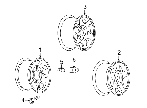 2005 GMC Sierra 1500 Wheels Diagram 2 - Thumbnail
