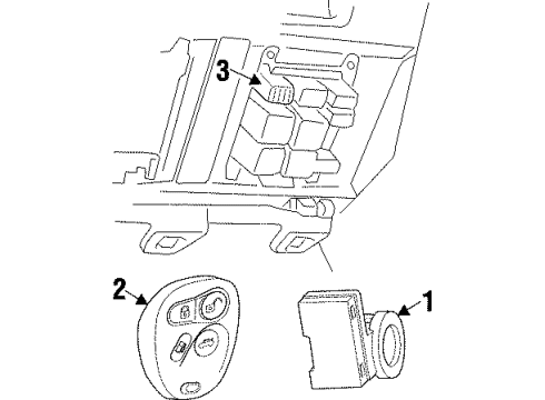 2000 Cadillac Catera Alarm System, Daytime Running Lamp Components Diagram