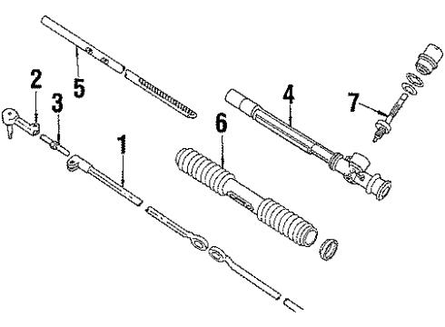1985 Pontiac J2000 Sunbird P/S Pump & Hoses, Steering Gear & Linkage Diagram 2 - Thumbnail