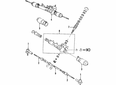 1986 Chevy Nova Tie Rod Boot Diagram for 94840490