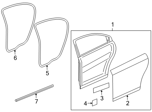 2015 Chevy Cruze Rear Door Diagram