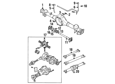1998 Chevy Tracker Differential Assembly, Rear Diagram for 30020514