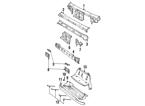 2002 Saturn SC1 Radiator Support Diagram