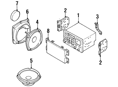 2000 Chevy Metro Speaker Diagram for 30018021