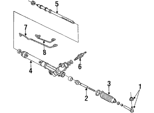 1990 Chevy Lumina APV Power Steering Gear & Pump Diagram