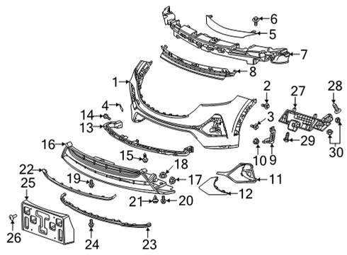 2021 Buick Encore GX Guide Bolt Diagram for 11602005