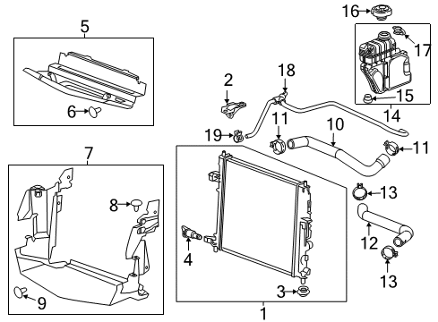 2018 Cadillac ATS Radiator & Components Diagram 5 - Thumbnail