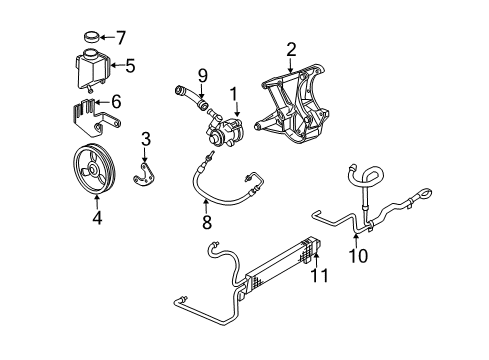 1997 Chevy Corvette Alternator Bracket Diagram for 12578068