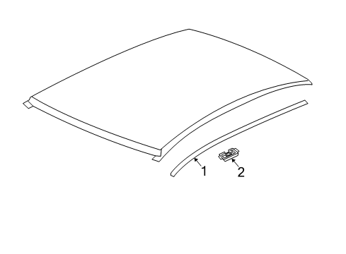 2015 Buick Verano Exterior Trim - Roof Diagram