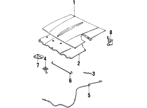 1990 Pontiac 6000 Lock Assembly Diagram for 10089790