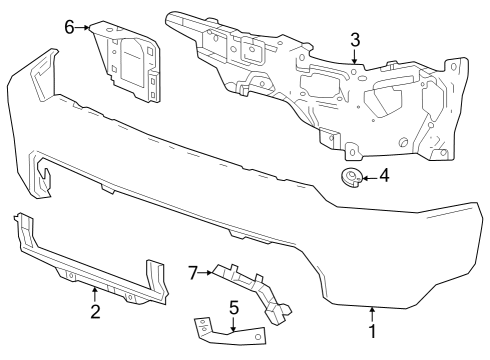 2024 Chevy Silverado 2500 HD Outer Bracket, Passenger Side Diagram for 85665873
