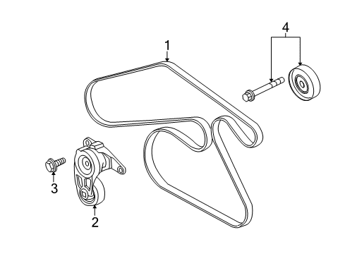 2012 Chevy Captiva Sport Serpentine Belt Diagram for 12653318