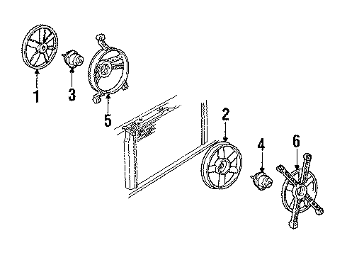 1993 Cadillac Eldorado Fan Shroud Diagram for 22052541