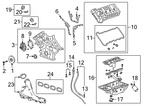 2019 Cadillac CT6 Engine Parts & Mounts, Timing, Lubrication System Diagram 7 - Thumbnail