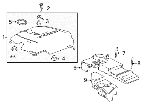 2021 GMC Canyon Engine Appearance Cover Diagram 2 - Thumbnail
