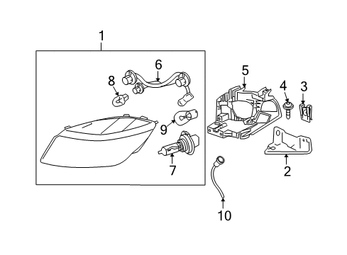 2007 Pontiac G5 Headlamps Diagram