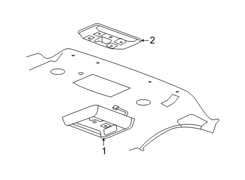 2012 Cadillac Escalade ESV Overhead Console Diagram 5 - Thumbnail