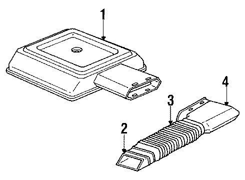 1985 Oldsmobile 98 Air Filter Diagram for 25042057