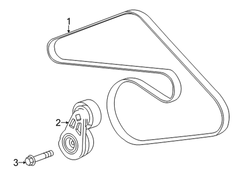 2023 Cadillac CT4 Belts & Pulleys Diagram 3 - Thumbnail