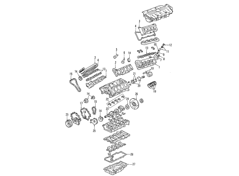 2000 Cadillac Seville Cylinder Head Diagram for 12569204