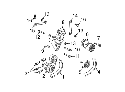 2000 GMC Sonoma Belts & Pulleys Diagram