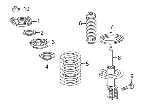 2005 Pontiac Bonneville Upper Mount Diagram for 89047686