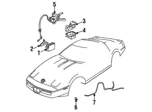 1991 Chevy Corvette Fuel Pump Relay Diagram for 25520198